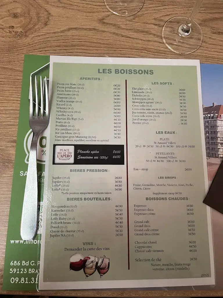 Menu_Le Petit Maxime_Bray-Dunes_image_1