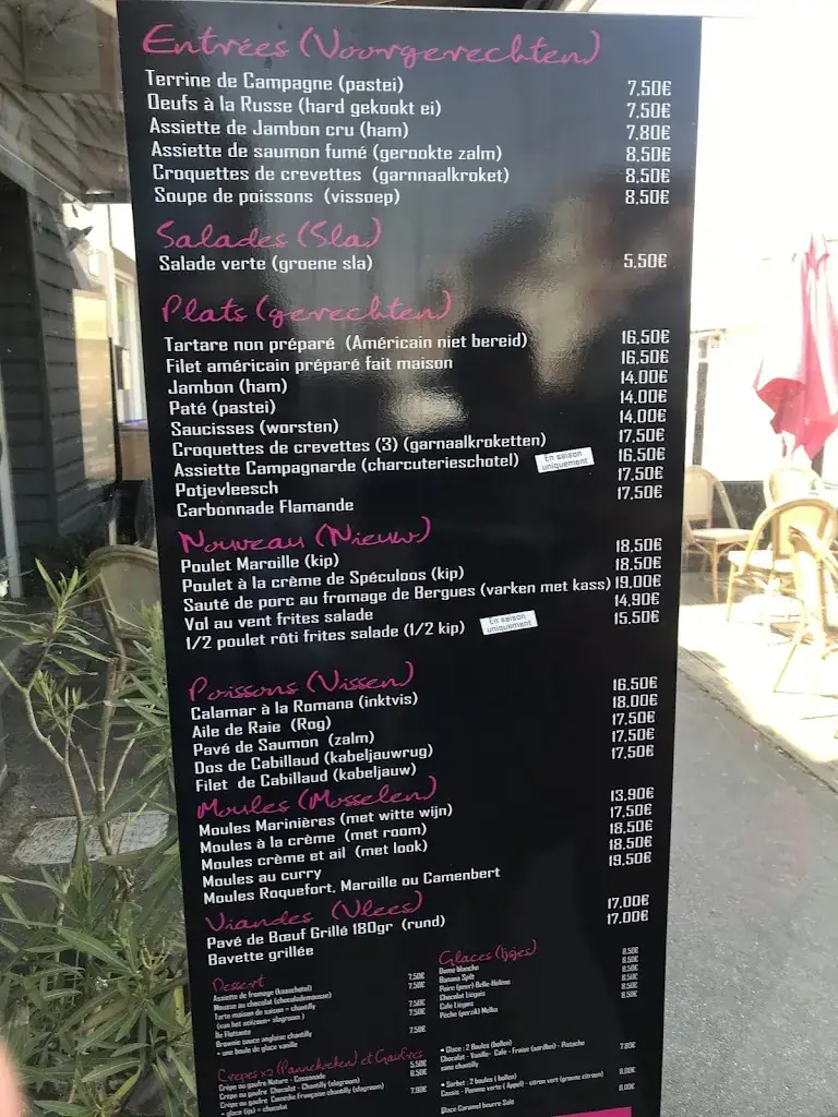 Menu_Brasserie des Flandres_Bray-Dunes_image_1