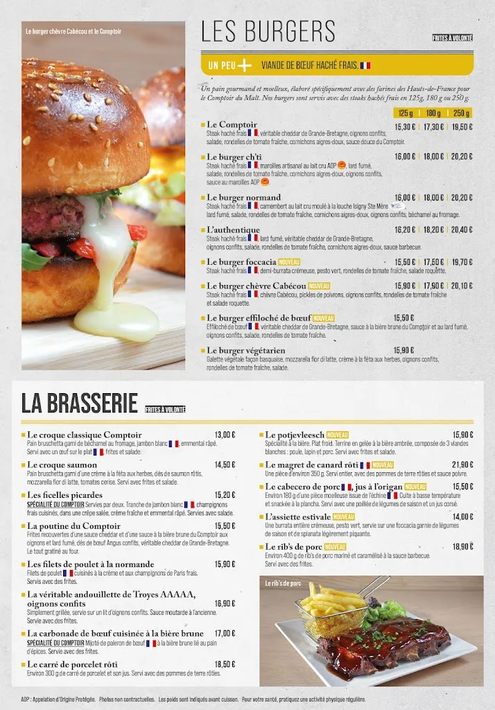 Menu_Restaurant Le Comptoir du Malt - Bruay La Buissière_Bruay-la-Buissière_image_3