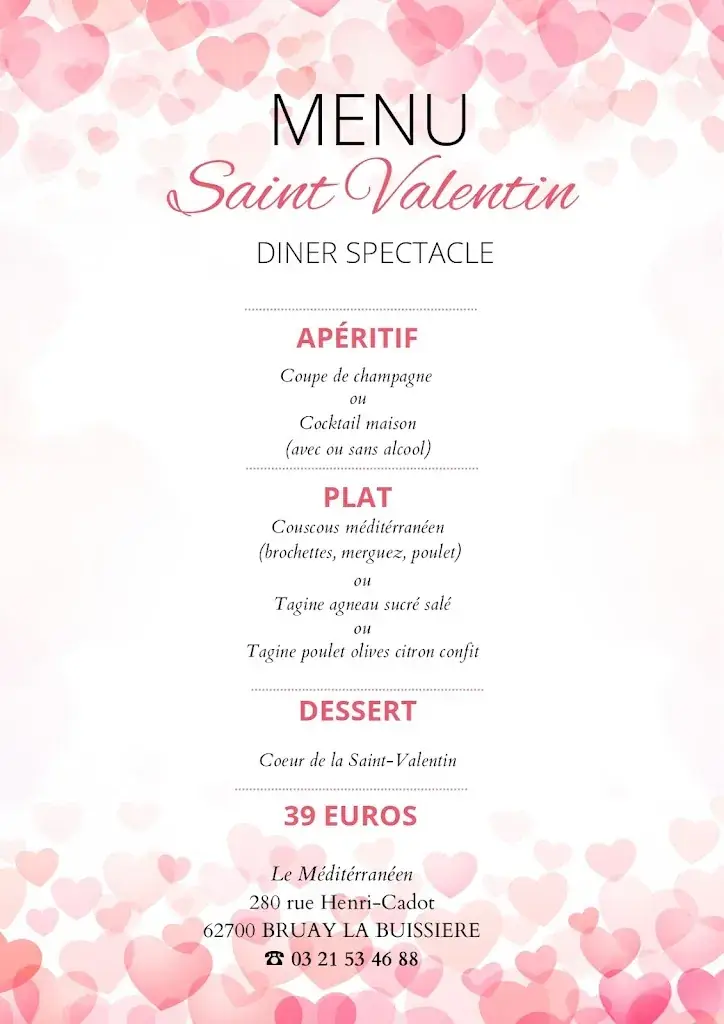 Menu_Restaurant Le Méditerranéen_Bruay-la-Buissière_imagen_3