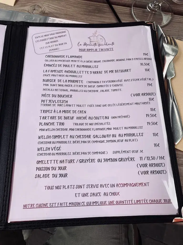 Menu_La marmite qui chante_Bruay-la-Buissière_image_1