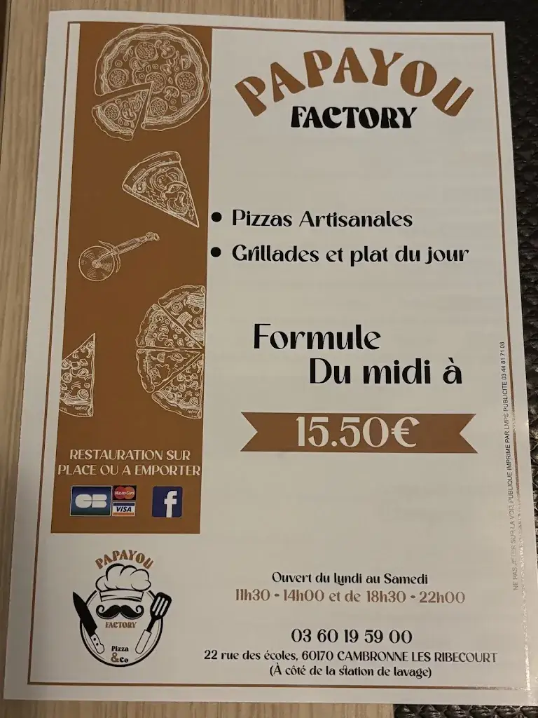 Menu_PAPAYOU FACTORY_Cambronne-lès-Ribécourt_image_4