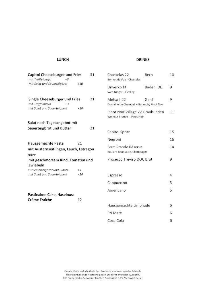 Menu_Capitol Restaurant & Bar_Bern_image_3