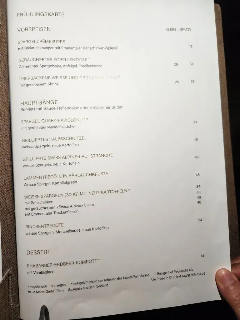 Menu_Kornhauskeller Restaurant & Bar_Bern_image_2