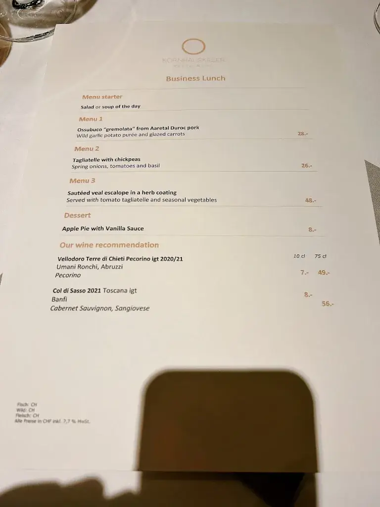 Menu_Kornhauskeller Restaurant & Bar_Bern_image_3