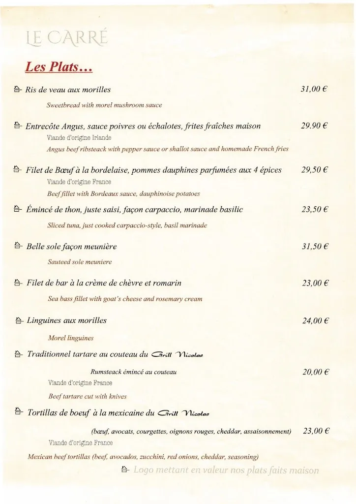 Menü_Le Carré_Cambrai_Bild_3