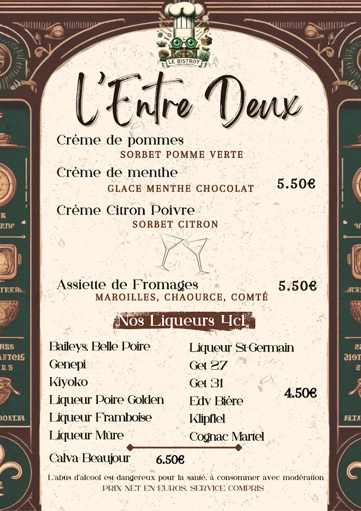Menü_Le Bistrot des Curieux_Cambrai_Bild_1