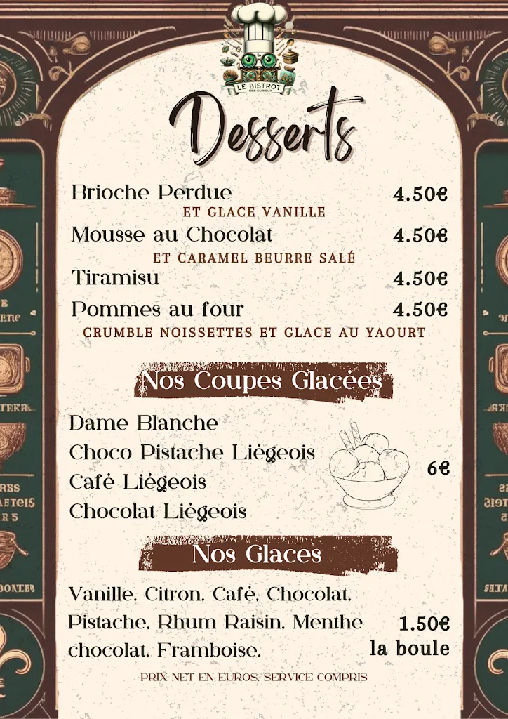 Menü_Le Bistrot des Curieux_Cambrai_Bild_2