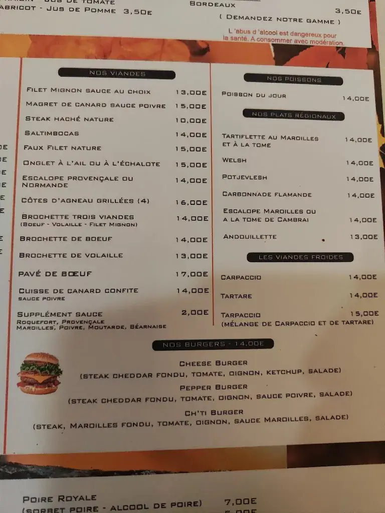 Menu_La Flambée_Cambrai_immagine_3