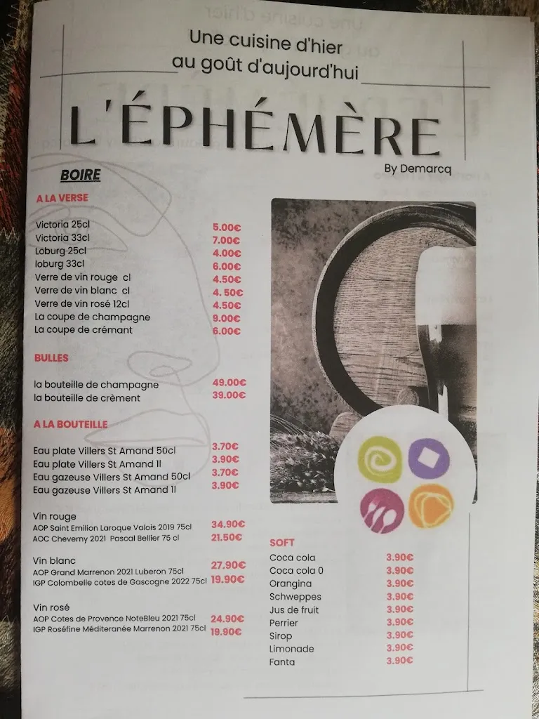 Menu_Maison Demarcq_Cambrai_immagine_3
