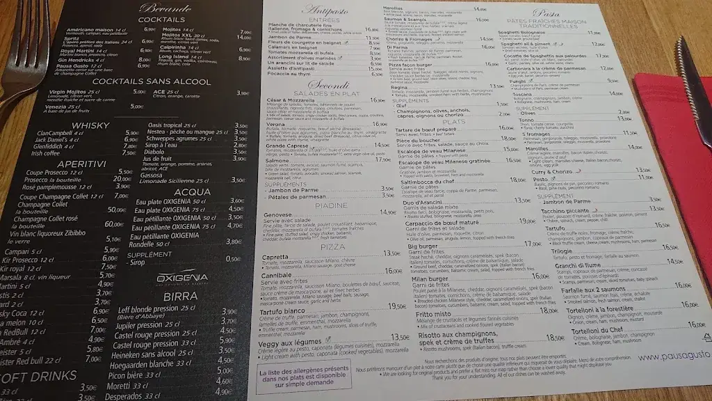 Menü_Pausa Gusto_Cambrai_Bild_4