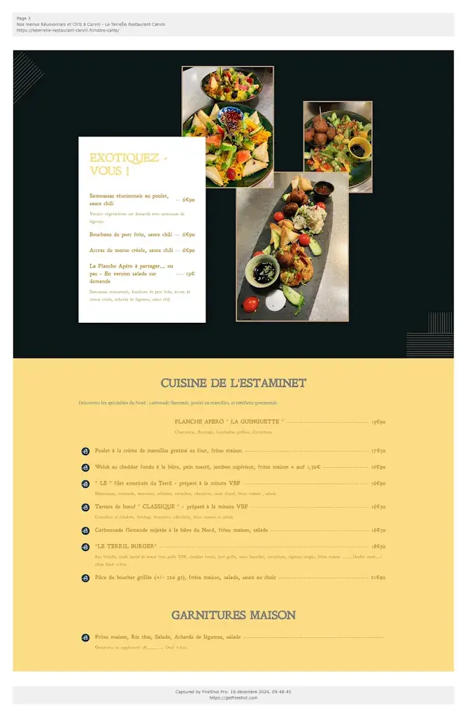 Menu_Restaurant LE TERRE´ÎLE_Carvin_image_3