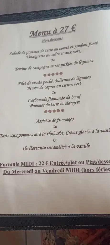 Menu_Auberge de Pont l'Evêque_Pont-l'Évêque_image_1
