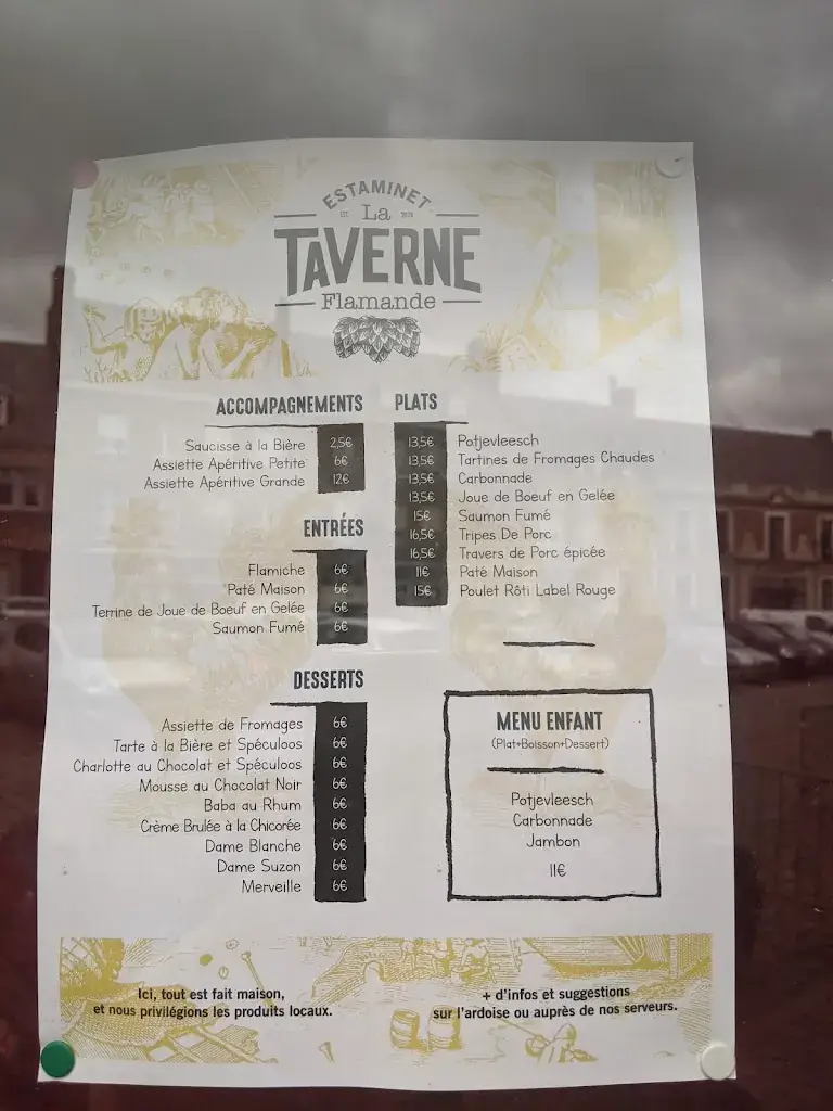 Menu_Estaminet La Taverne Flamande_Cassel_image_1