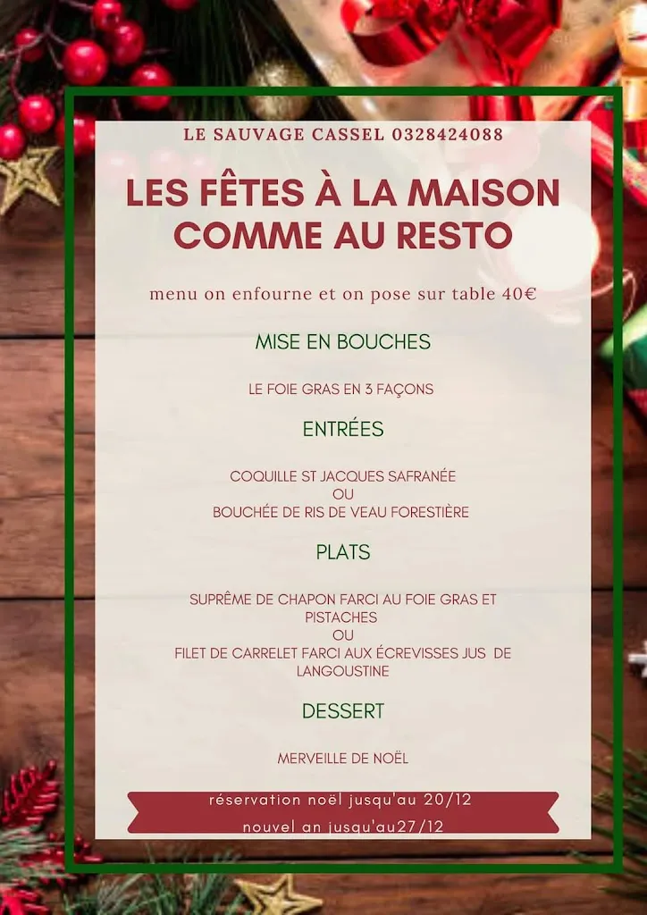 Menu_Le Sauvage_Cassel_image_1