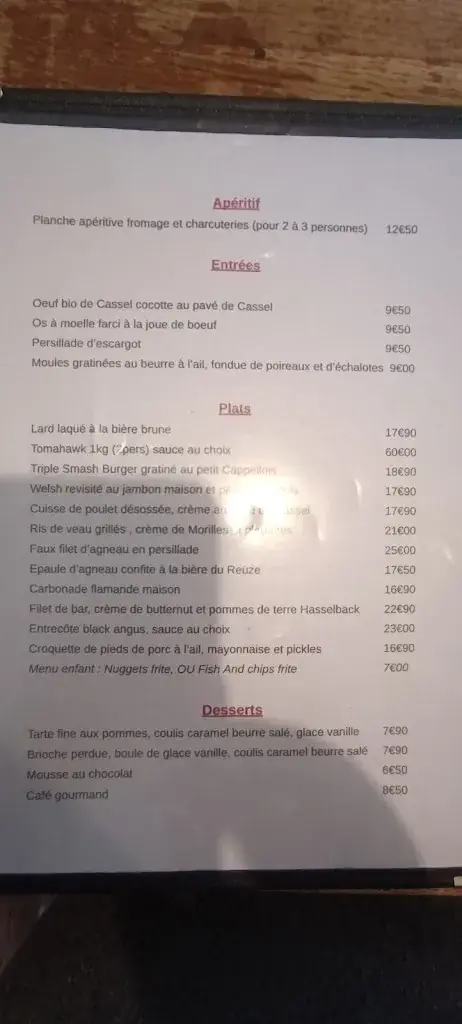 Menu_Le panoramic_Cassel_image_1