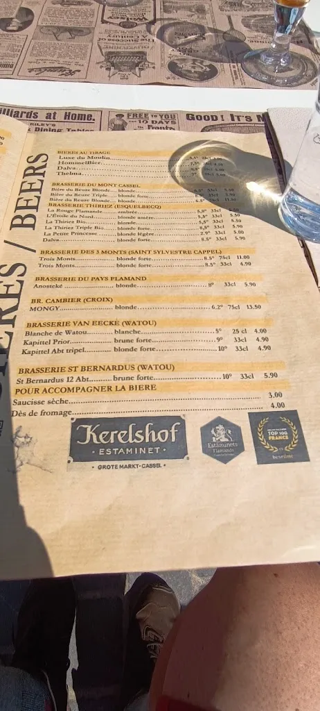 Menu_Estaminet Kerelshof II, La Fontaine_Cassel_immagine_3