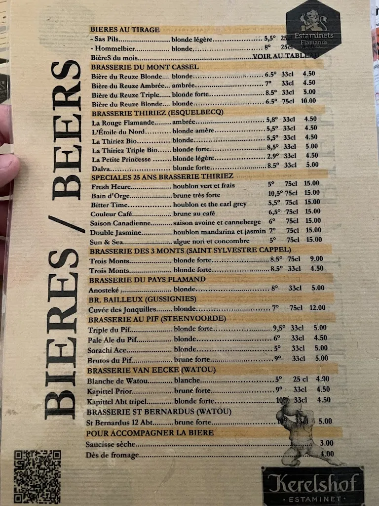Menu_Estaminet Kerelshof II, La Fontaine_Cassel_immagine_4
