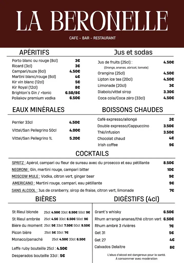 Menü_La Beronelle_Cauffry_Bild_1