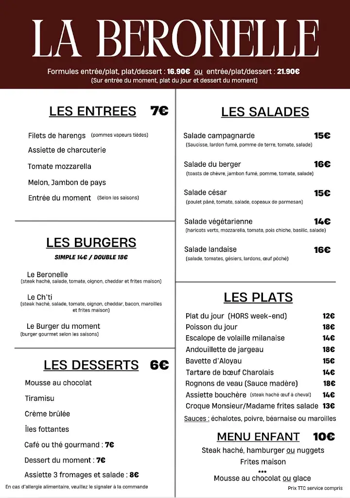 Menü_La Beronelle_Cauffry_Bild_2