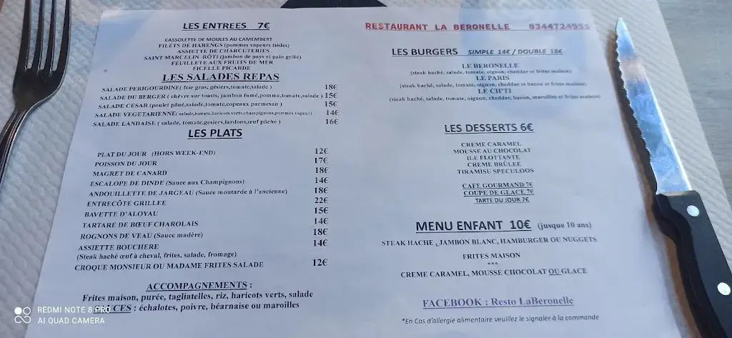 Menü_La Beronelle_Cauffry_Bild_3