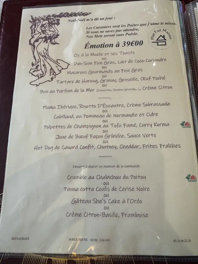 Menu_La Buissonnière_Calais_image_2