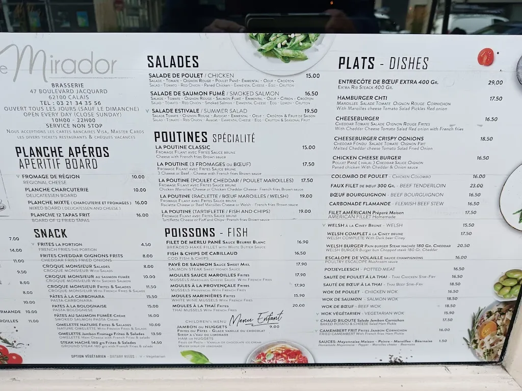 Menu_Café Le Mirador_Calais_immagine_1