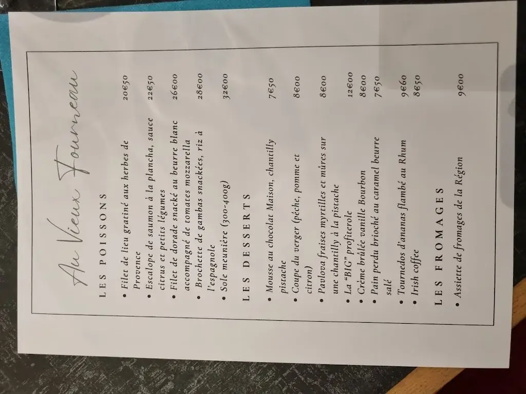 Menu_Au Vieux Fourneau_Calais_image_4