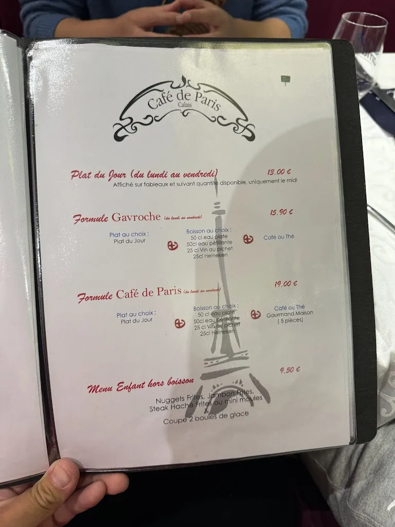Menu_Le Café de Paris_Calais_image_4
