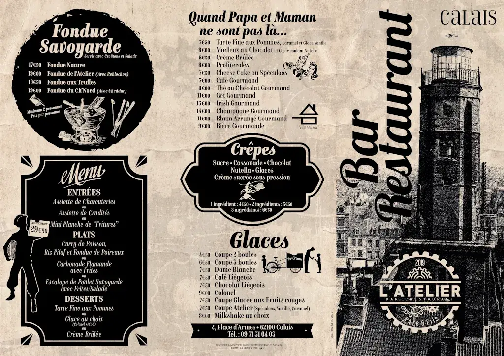 Menu_L’atelier, Père et fils - Calais_Calais_image_2
