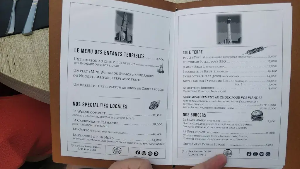 Menu_L’atelier, Père et fils - Calais_Calais_image_4