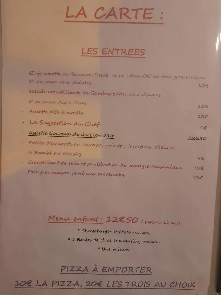 Menu_L'Auberge du Lion d'Or Nanteuil_Nanteuil-sur-Marne_image_1