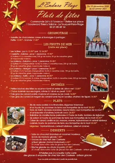 Menu_Restaurant l'Enduro Plage_Touquet-Paris-Plage_image_2