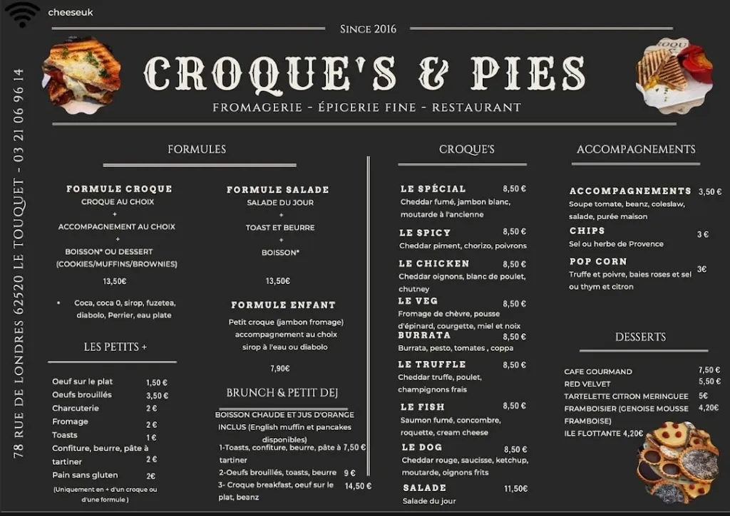 Menu_Croque's & Pies - Le Touquet_Touquet-Paris-Plage_image_3