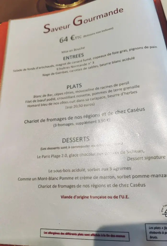 Menu_Le Restaurant des Arts_Touquet-Paris-Plage_immagine_3