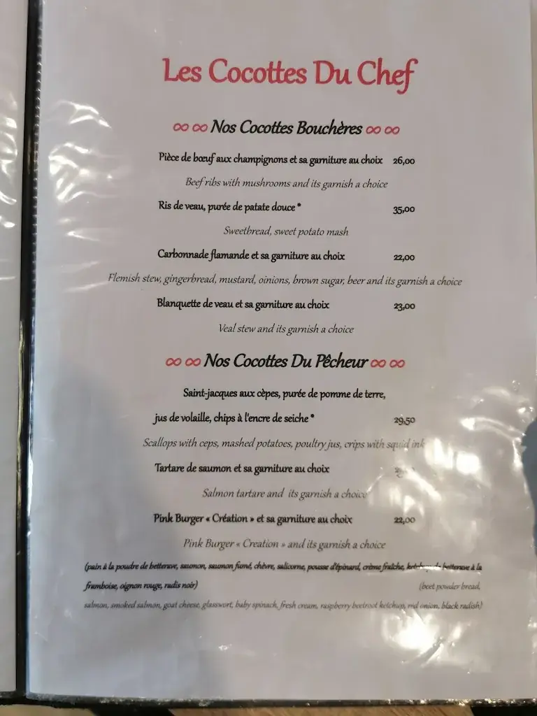 Menu_Les Petites cocottes_Touquet-Paris-Plage_image_1