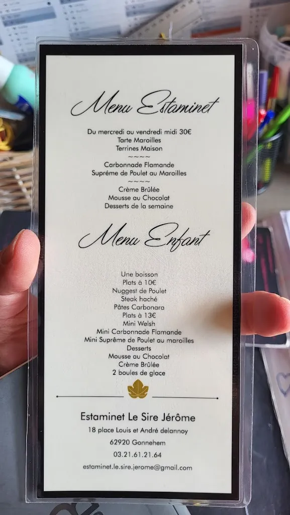 Menu_Estaminet le Sire Jérôme_Gonnehem_image_4