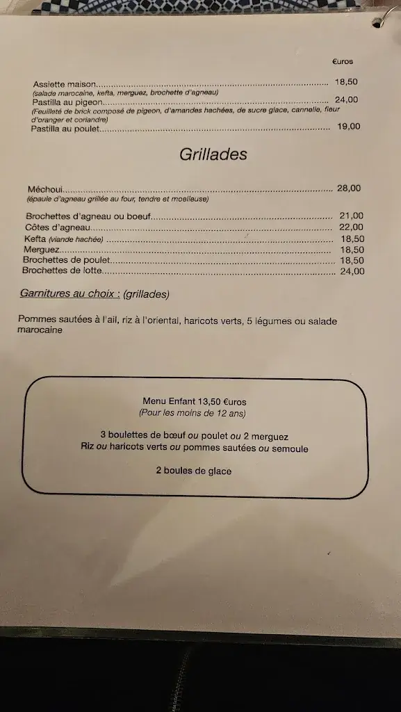 Menu_Le Palais de Marrakech_Château-Thierry_image_2