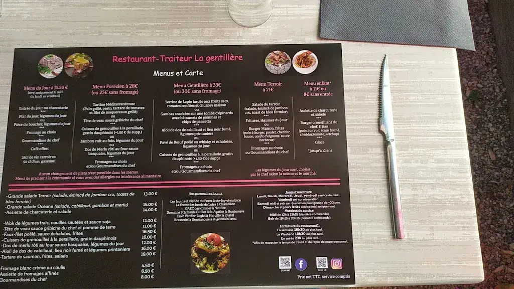 Menu_Restaurant La Gentillère_Cleppé_image_1