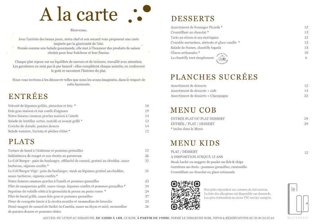 Menu_Le Cob_Chantilly_image_2
