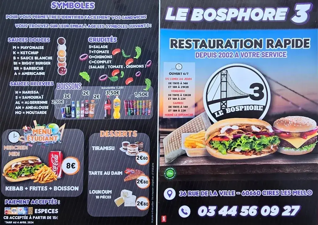 Menu_Le Bosphore 3. KEBAB_Cires-lès-Mello_image_2