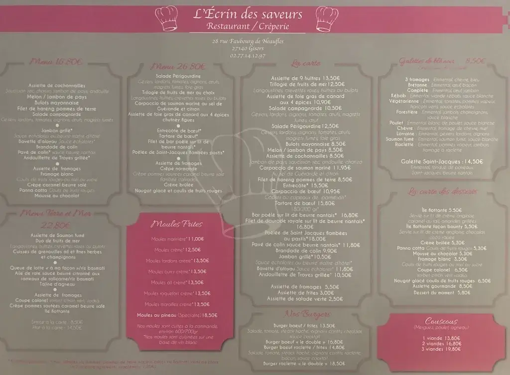 Menu_L’Ecrin des saveurs_Gisors_image_1