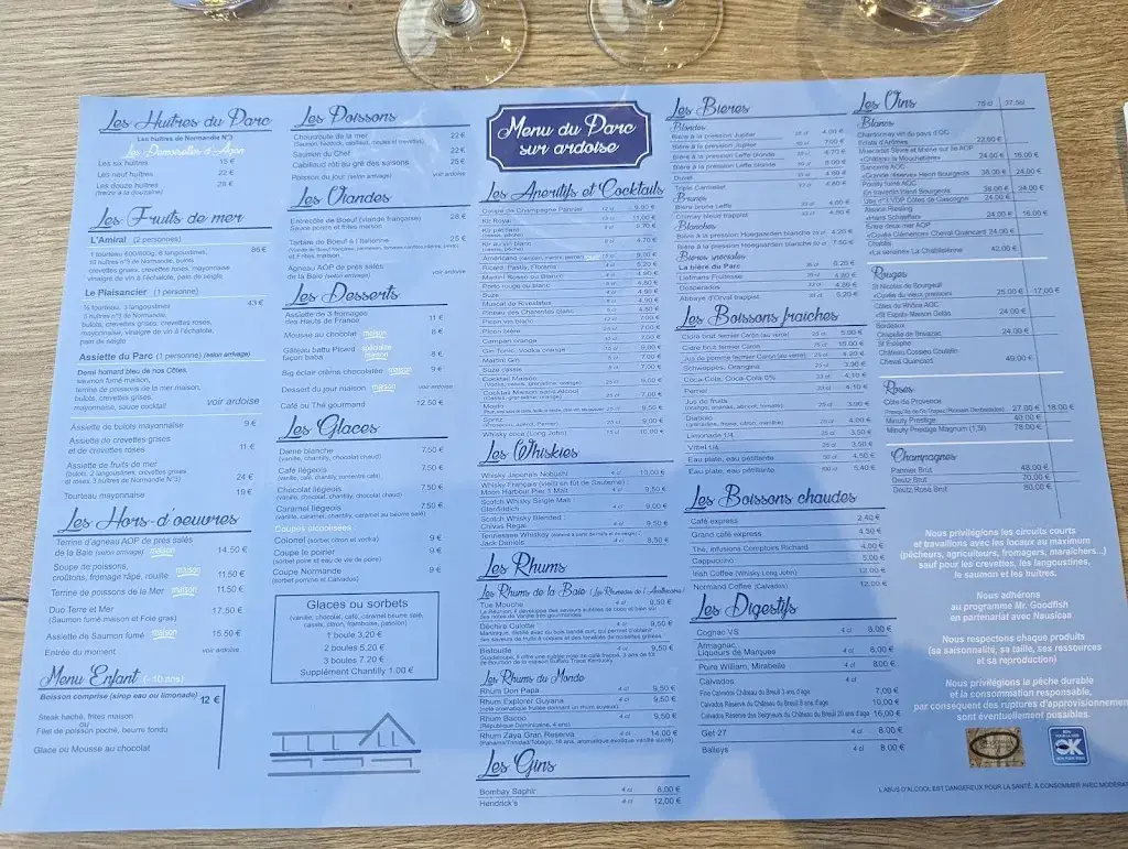 Menu_Le Parc Aux Huîtres - Restaurant & Hotel_Cayeux-sur-Mer_image_2