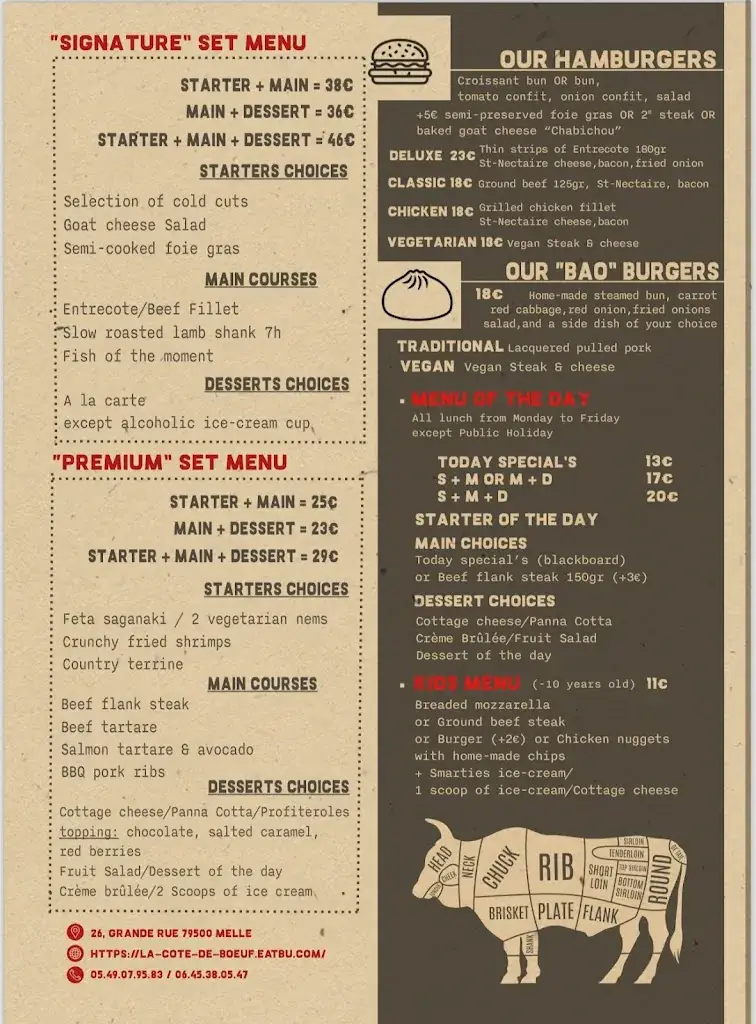 Menu_Restaurant La Côte de Boeuf_Melle_image_2