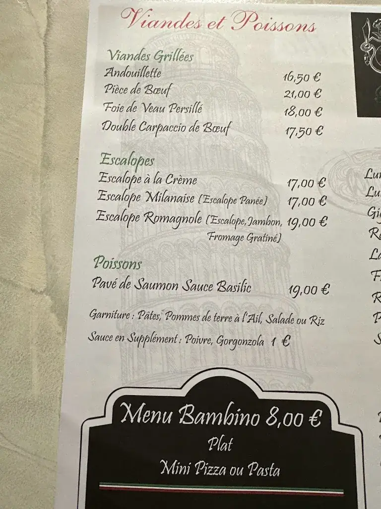 Menu_Trattoria Di Camillo_Chauny_image_1