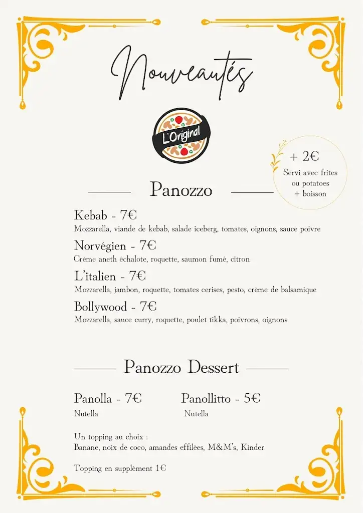 Menu_L'Original_Chauny_image_1