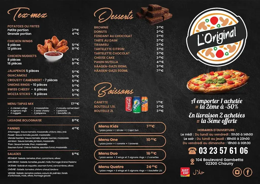 Menu_L'Original_Chauny_image_3