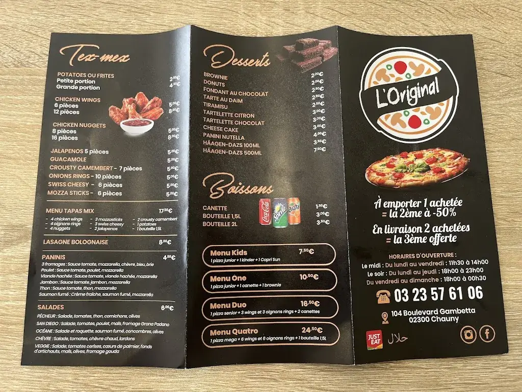 Menu_L'Original_Chauny_image_4