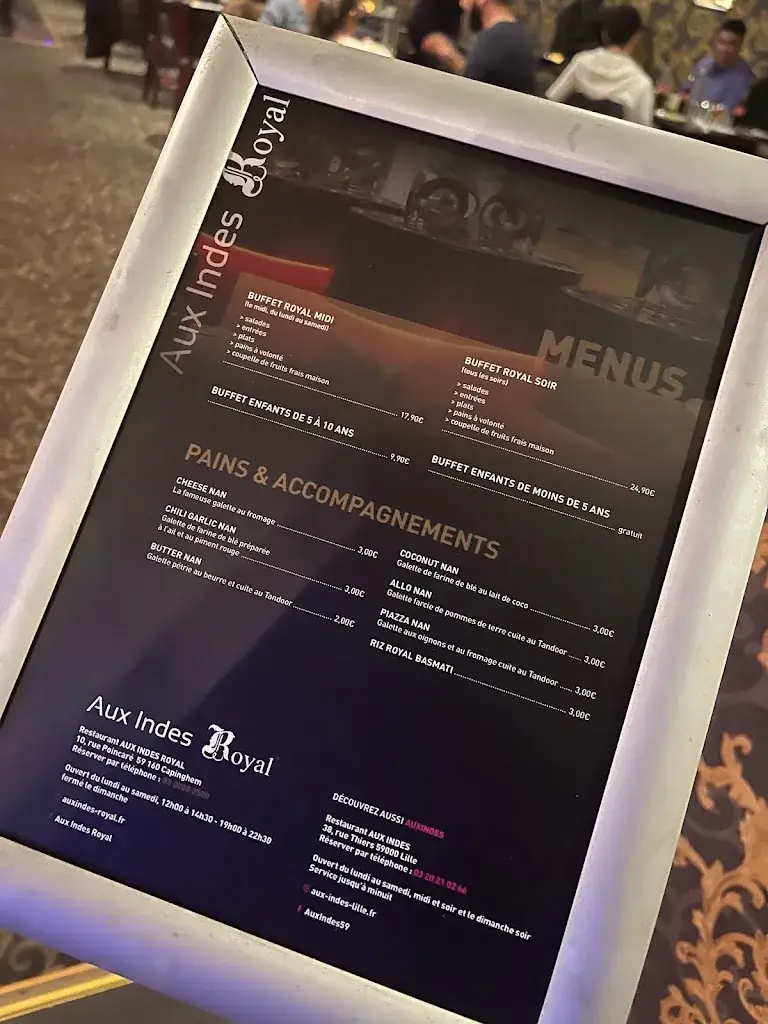Menü_Aux Indes Royal_Capinghem_Bild_1