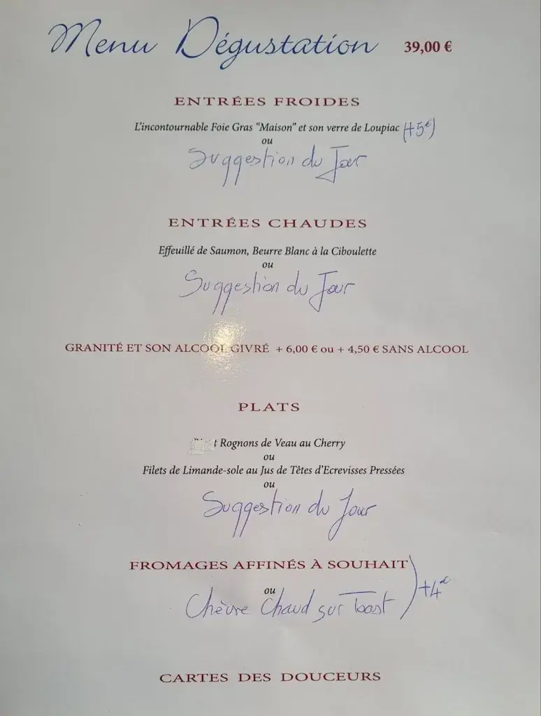 Menu_Restaurant La Grange_Lille_immagine_1